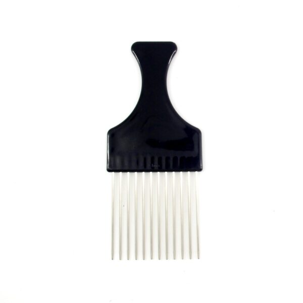 BA-021 black classic hair comb with metal pin end size 16.1x7.2cm