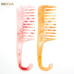 BA-043 marble style hair comb size 22.5x6.1cm