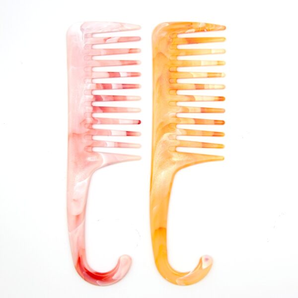 BA-043 marble style hair comb size 22.5x6.1cm