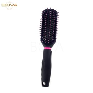 BY-005 hair brush with rubber finish size 22.7x4.2cm