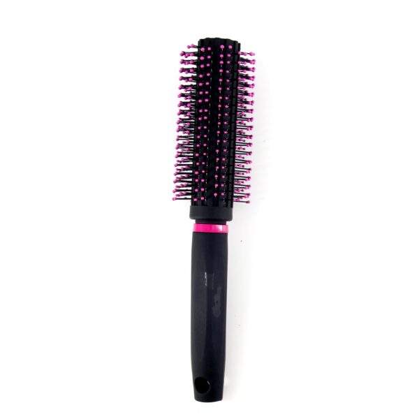 BY-010 hair brush with rubber finish size 22cm dia 4.5cm