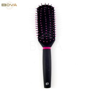 BY-011  hair brush with rubber finish size 22.6x4.6cm