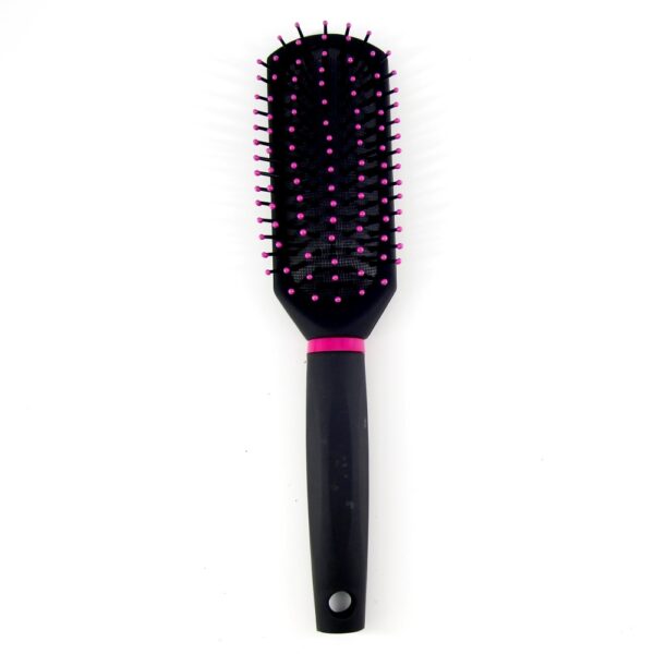 BY-011  hair brush with rubber finish size 22.6x4.6cm